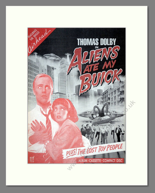 Thomas Dolby - Aliens Ate My Buick. Vintage Advert 1988 (ref AD21022)