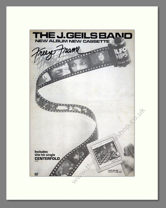 J.Geils Band (The) - Freeze Frame. Vintage Advert 1982 (ref AD21030)