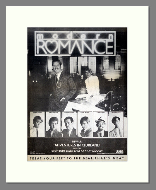 Modern Romance - Adventures In Clubland. Vintage Advert 1981 (ref AD21031)