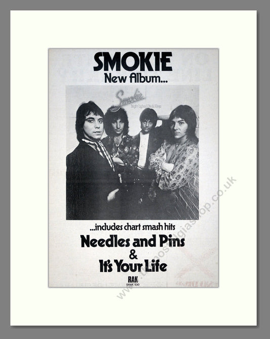 Smokie - Bright Lights And Back Alleys. Vintage Advert 1977 (ref AD21034)
