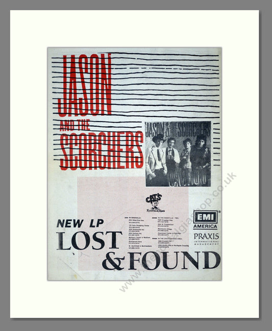 Jason And The Scorchers - Lost And Found. Vintage Advert 1985 (ref AD21036)