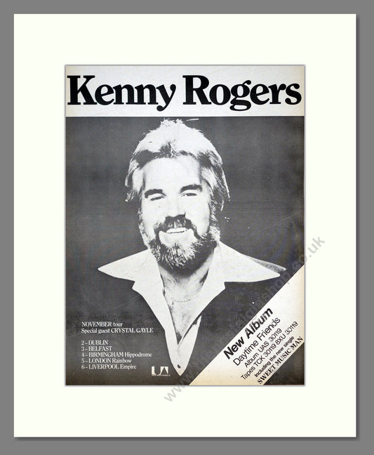Kenny Rogers - Daytime Friends. Vintage Advert 1977 (ref AD21039)
