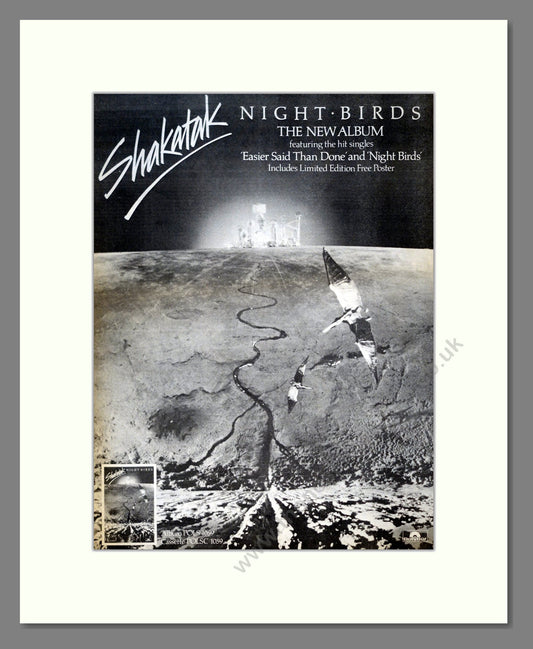 Shakatak - Night Birds. Vintage Advert 1982 (ref AD21042)