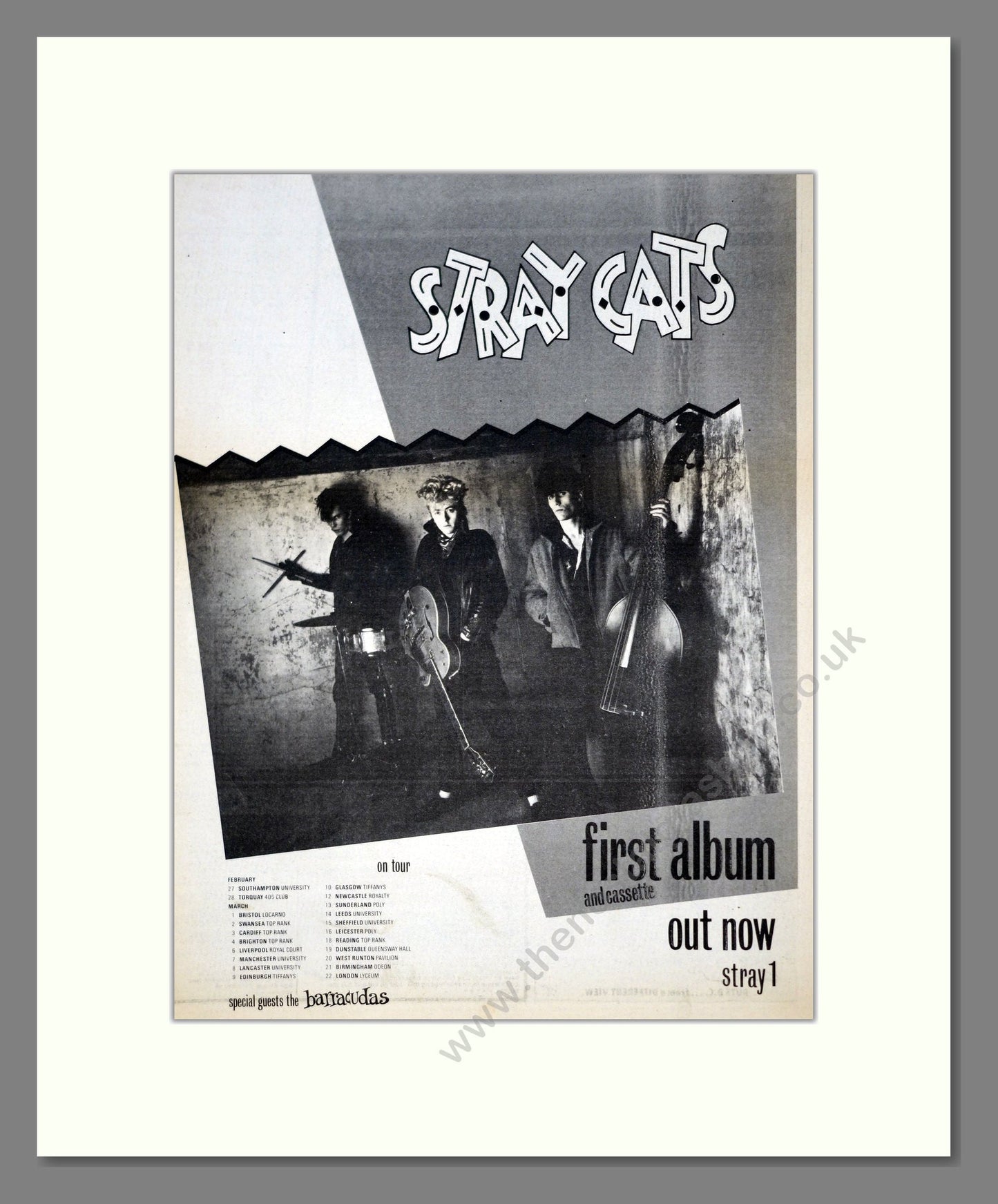 Stray Cats - Debut Album. Vintage Advert 1981 (ref AD21044)