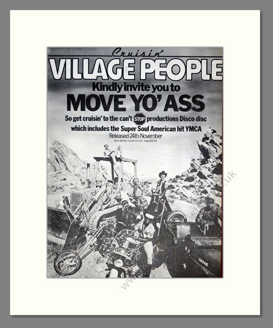 Village People - Move Yo Ass. Vintage Advert 1978 (ref AD21049)