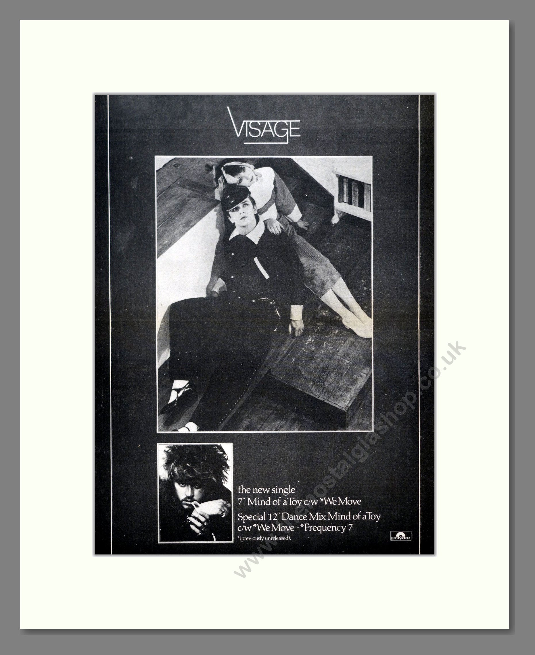 Visage - Mind Of A Toy. Vintage Advert 1981 (ref AD21051)