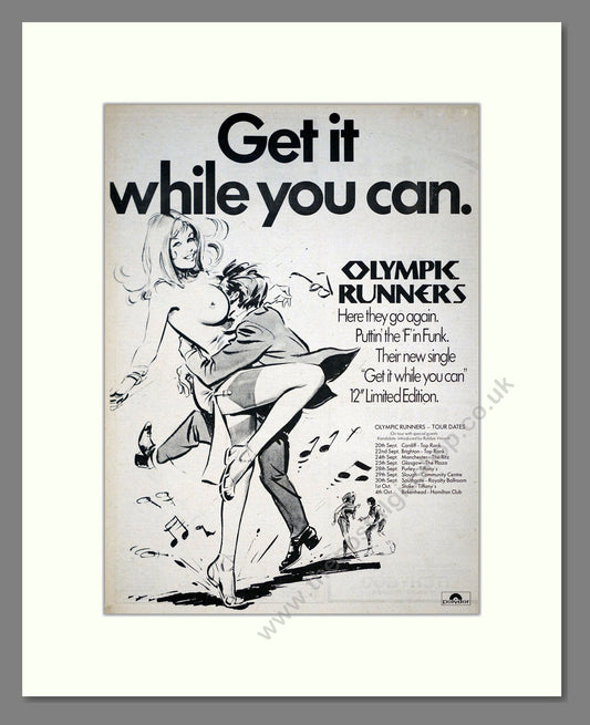 Olympic Runners - Get It While You Can. Vintage Advert 1978 (ref AD21056)