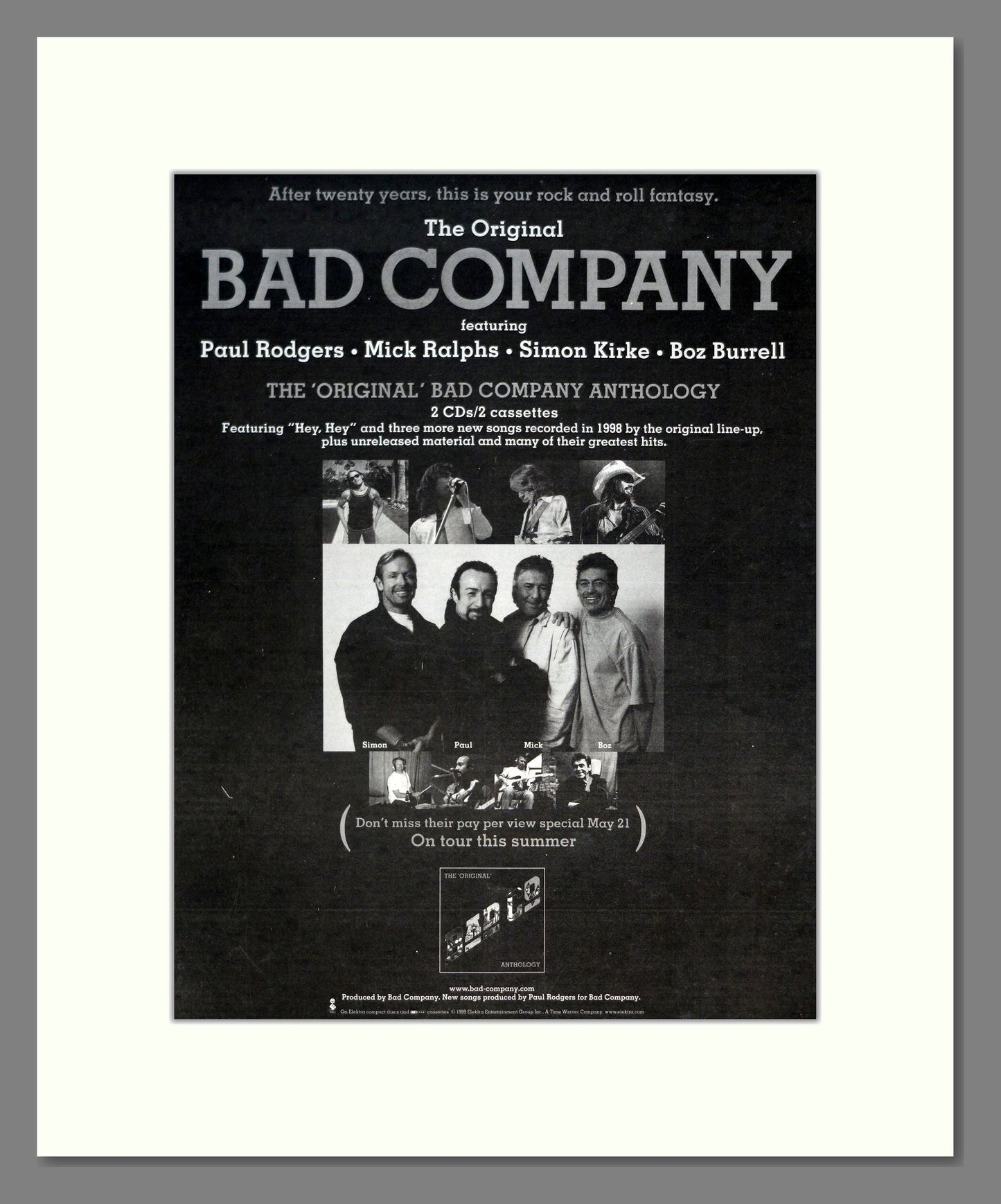 Bad Company - Anthology. Vintage Advert 1999 (ref AD21059)