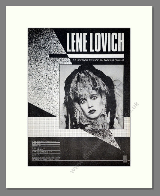 Lene Lovich - What Will I Do Without You. Vintage Advert 1980 (ref AD21065)