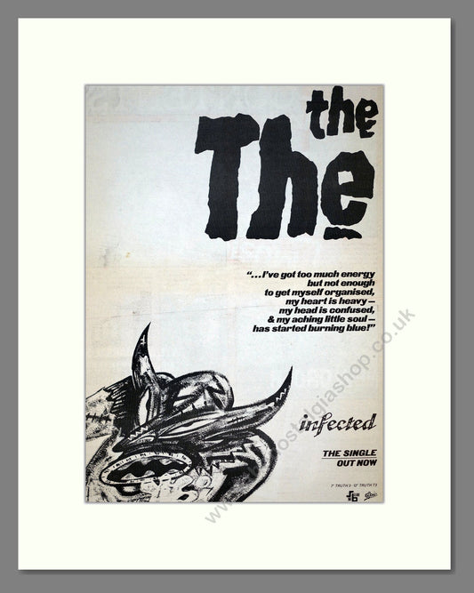 The The - Infected. Vintage Advert 1986 (ref AD21067)