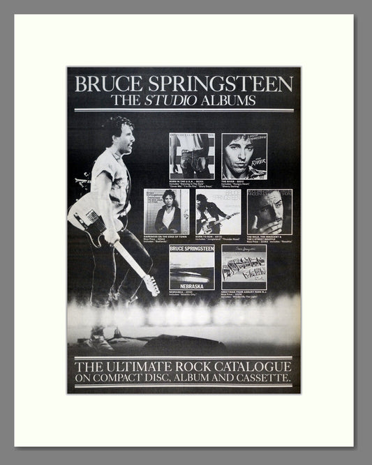 Bruce Springsteen - The Studio Albums. Vintage Advert 1986 (ref AD21071)