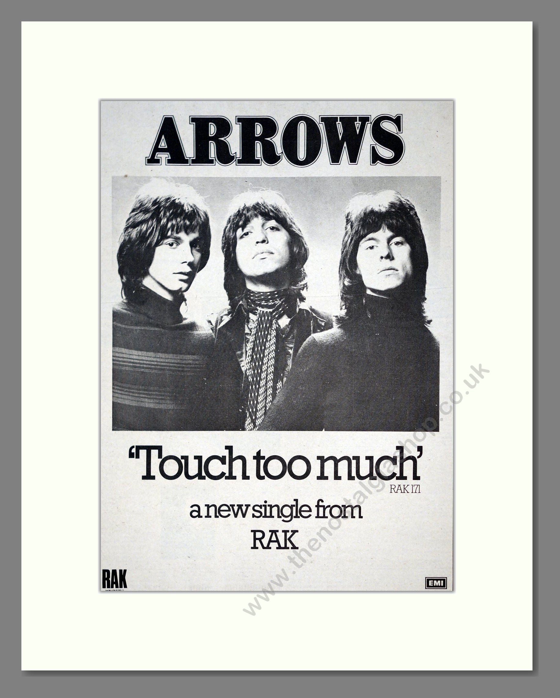 Arrows - Touch Too Much. Vintage Advert 1974 (ref AD21075)