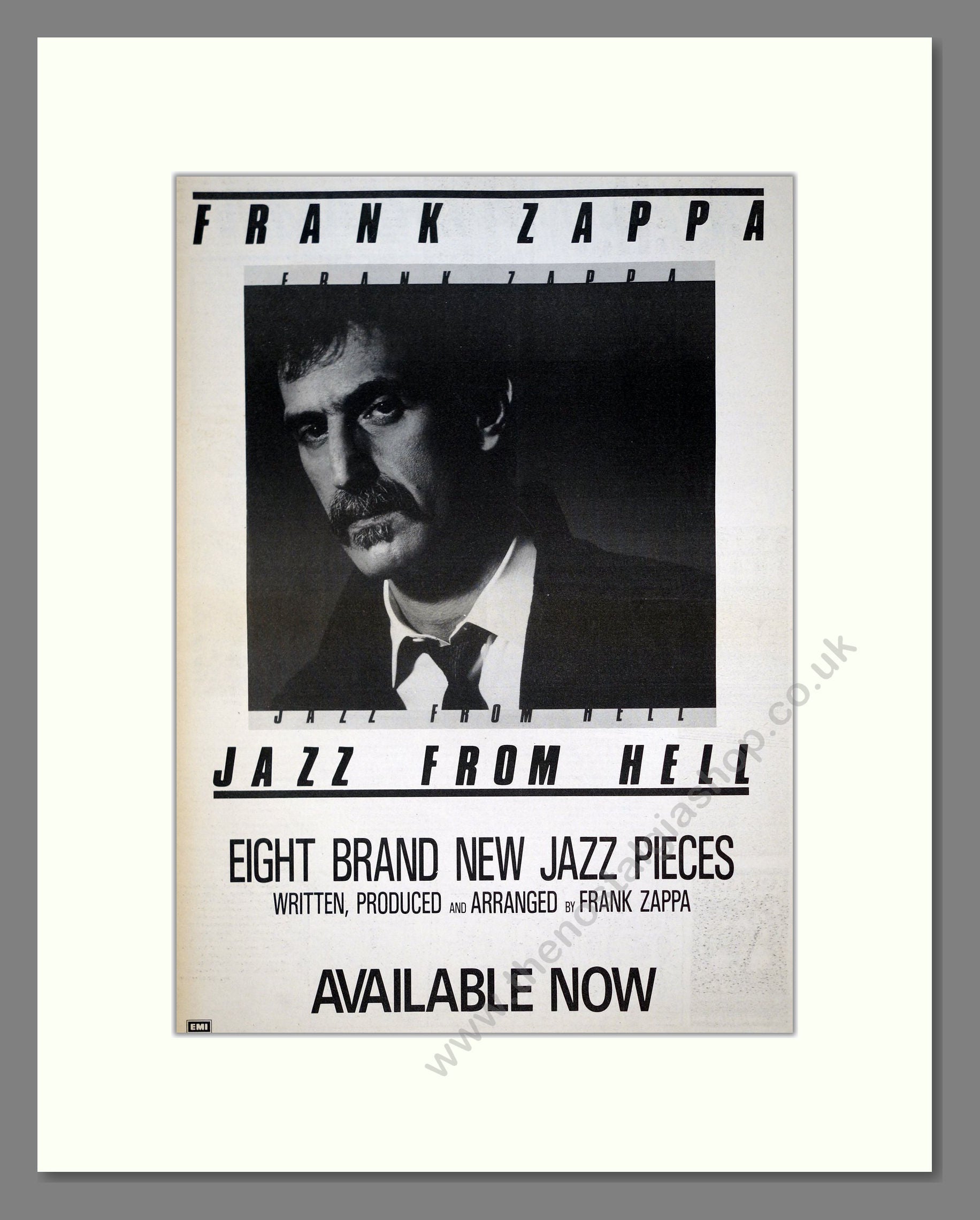Frank Zappa - Jazz From Hell. Vintage Advert 1986 (ref AD21079)