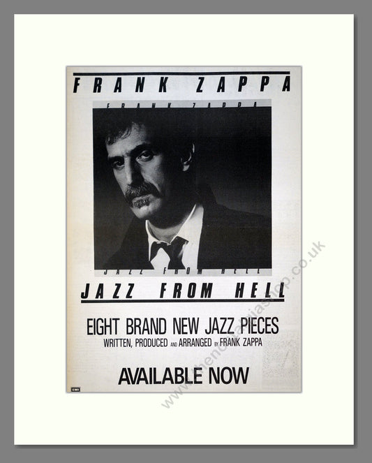 Frank Zappa - Jazz From Hell. Vintage Advert 1986 (ref AD21079)