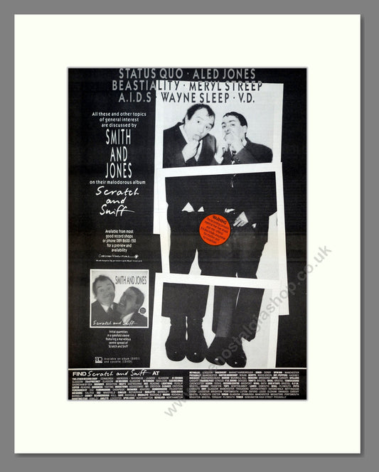 Smith And Jones - Scratch And Sniff. Vintage Advert 1986 (ref AD21080)