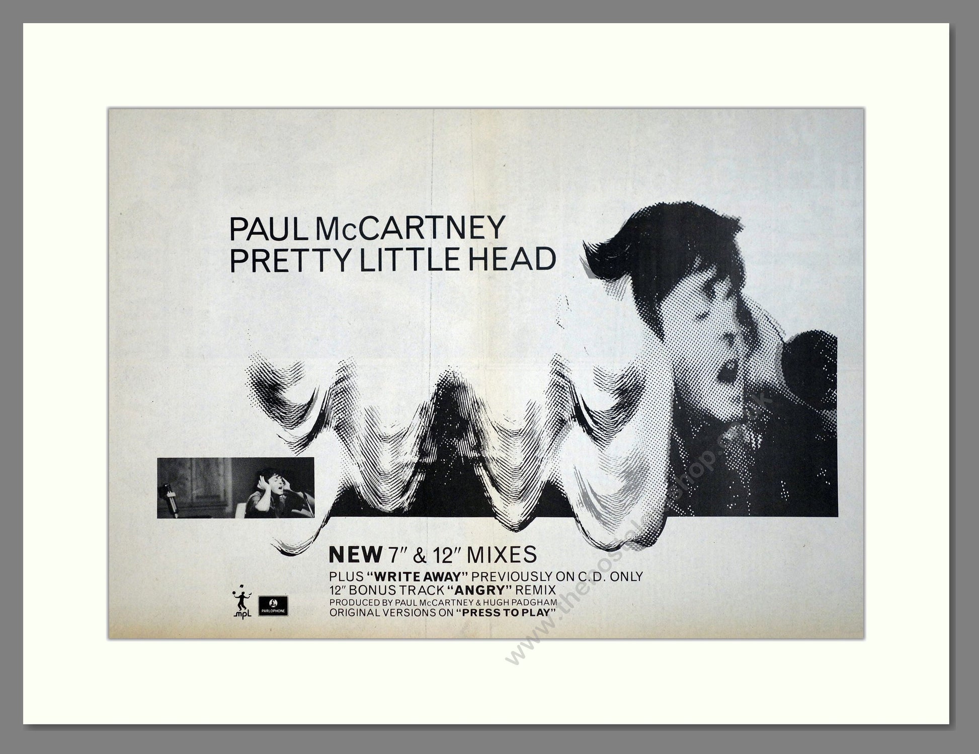 Paul McCartney - Pretty Little Head. Vintage Advert 1986 (ref AD21084)