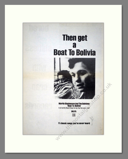 Martin Stephenson And The Daintees - Boat To Bolivia (Double Advert). Vintage Advert 1986 (ref AD21089)