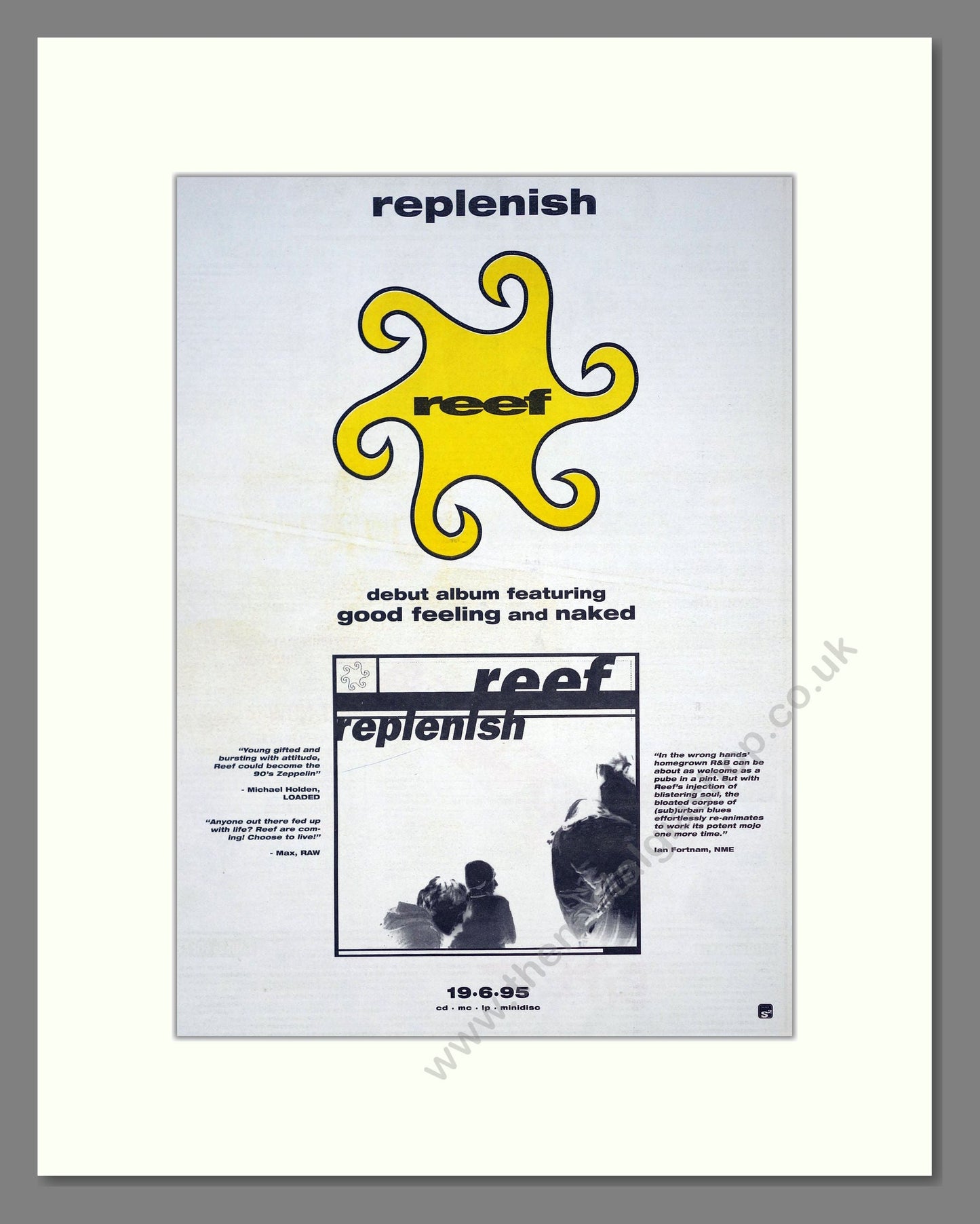 Reef - Replenish. Vintage Advert 1995 (ref AD21097)