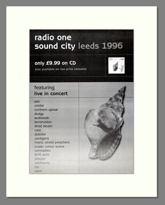 Radio One Sound City Leeds - Live Concert Recording. Vintage Advert 1996 (ref AD21106)