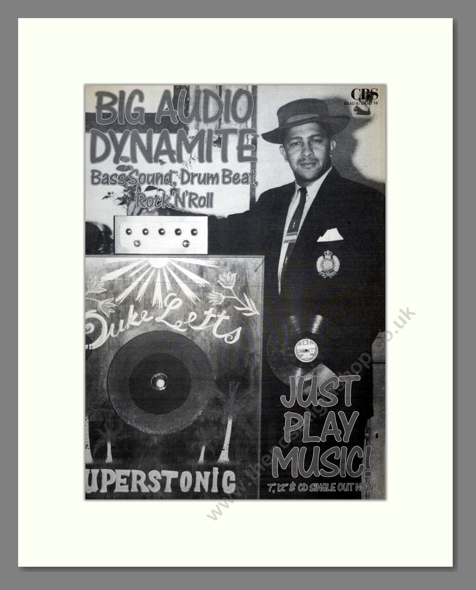 Big Audio Dynamite - Just Play Music. Vintage Advert 1988 (ref AD21115)