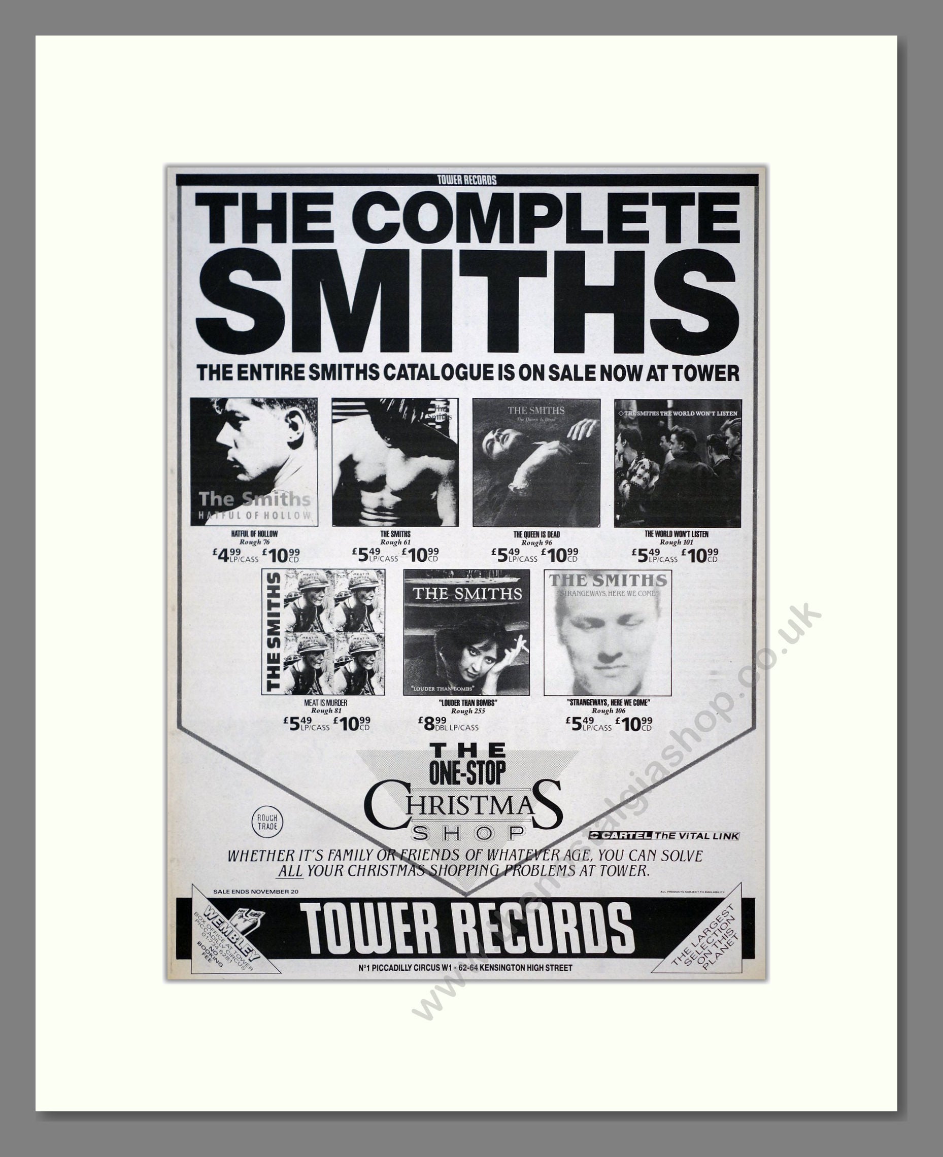 Smiths (The) - The Complete Smiths. Vintage Advert 1987 (ref AD21120)