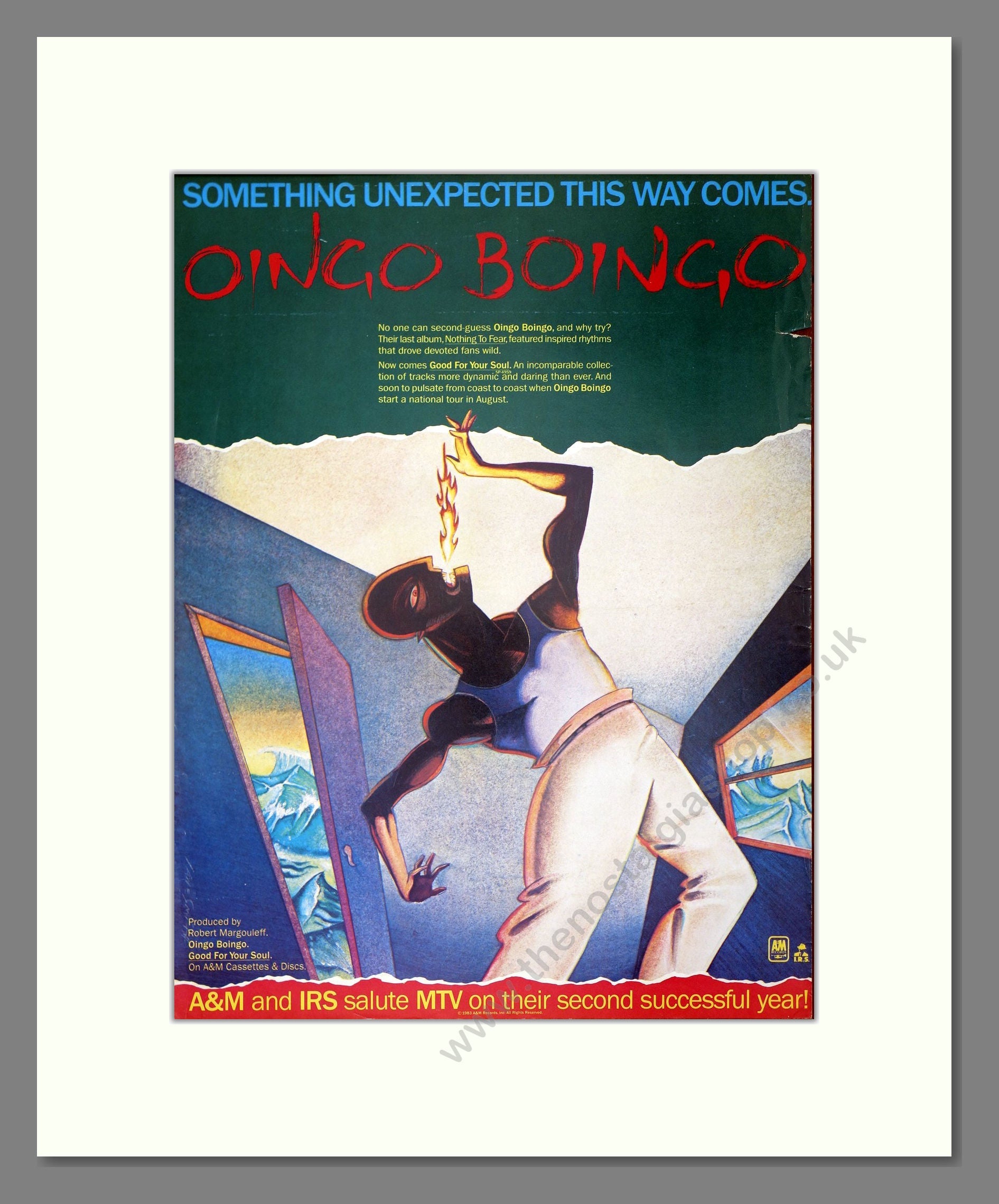 Oingo Boingo - Something Unexpected This Way Comes. Vintage Advert 1983 (ref AD21123)