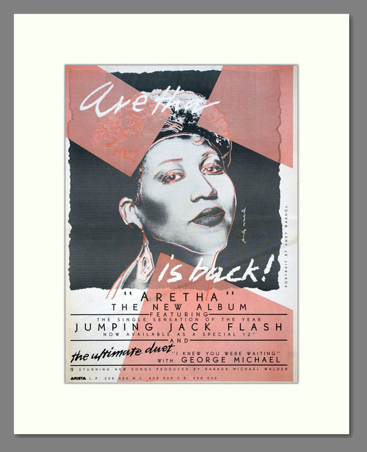 Aretha Franklin - Aretha. Vintage Advert 1986 (ref AD21130)