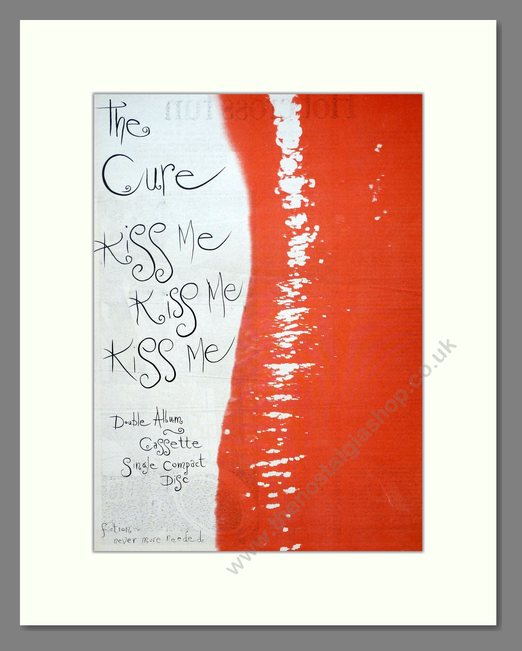 Cure (The) - Kiss Me Kiss Me Kiss Me. Vintage Advert 1987 (ref AD21138)