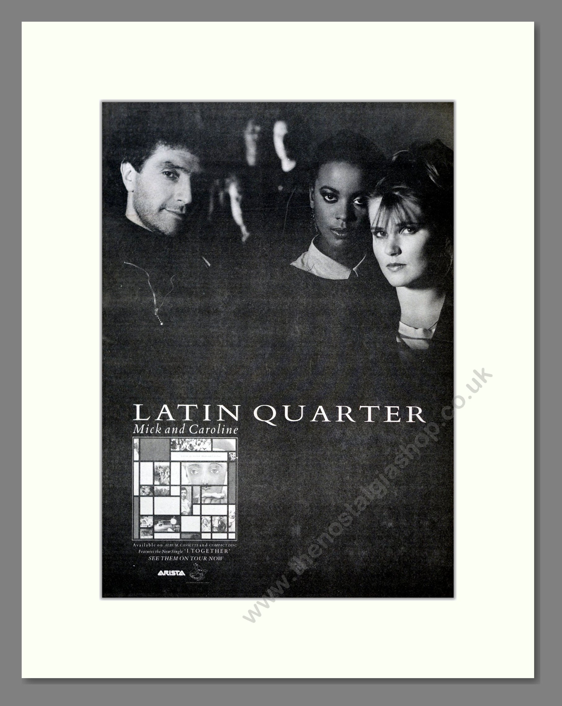 Latin Quarter - Mick And Caroline. Vintage Advert 1987 (ref AD21141)