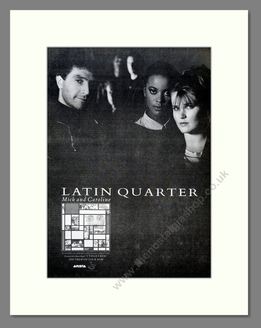 Latin Quarter - Mick And Caroline. Vintage Advert 1987 (ref AD21141)