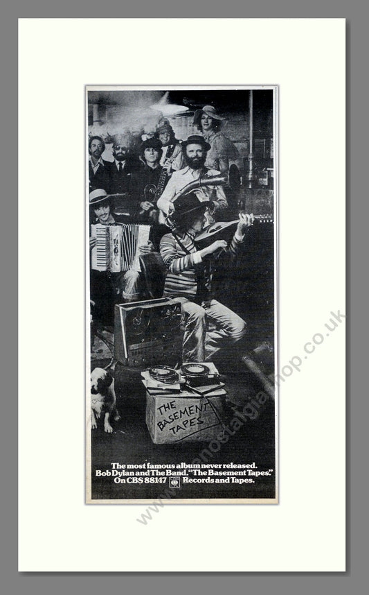 Bob Dylan - The Basement Tapes. Vintage Advert 1975 (ref AD21157)