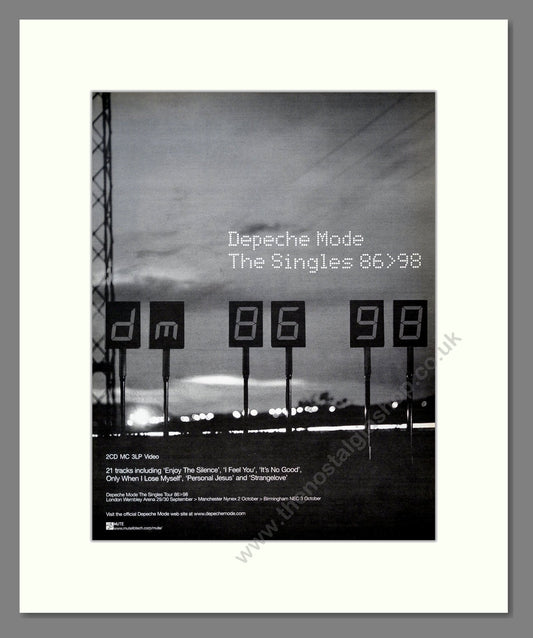 Depeche Mode - Singles 86 to 98. Vintage Advert 1998 (ref AD21159)