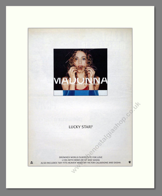 Madonna - Lucky Star. Vintage Advert 1998 (ref AD21160)