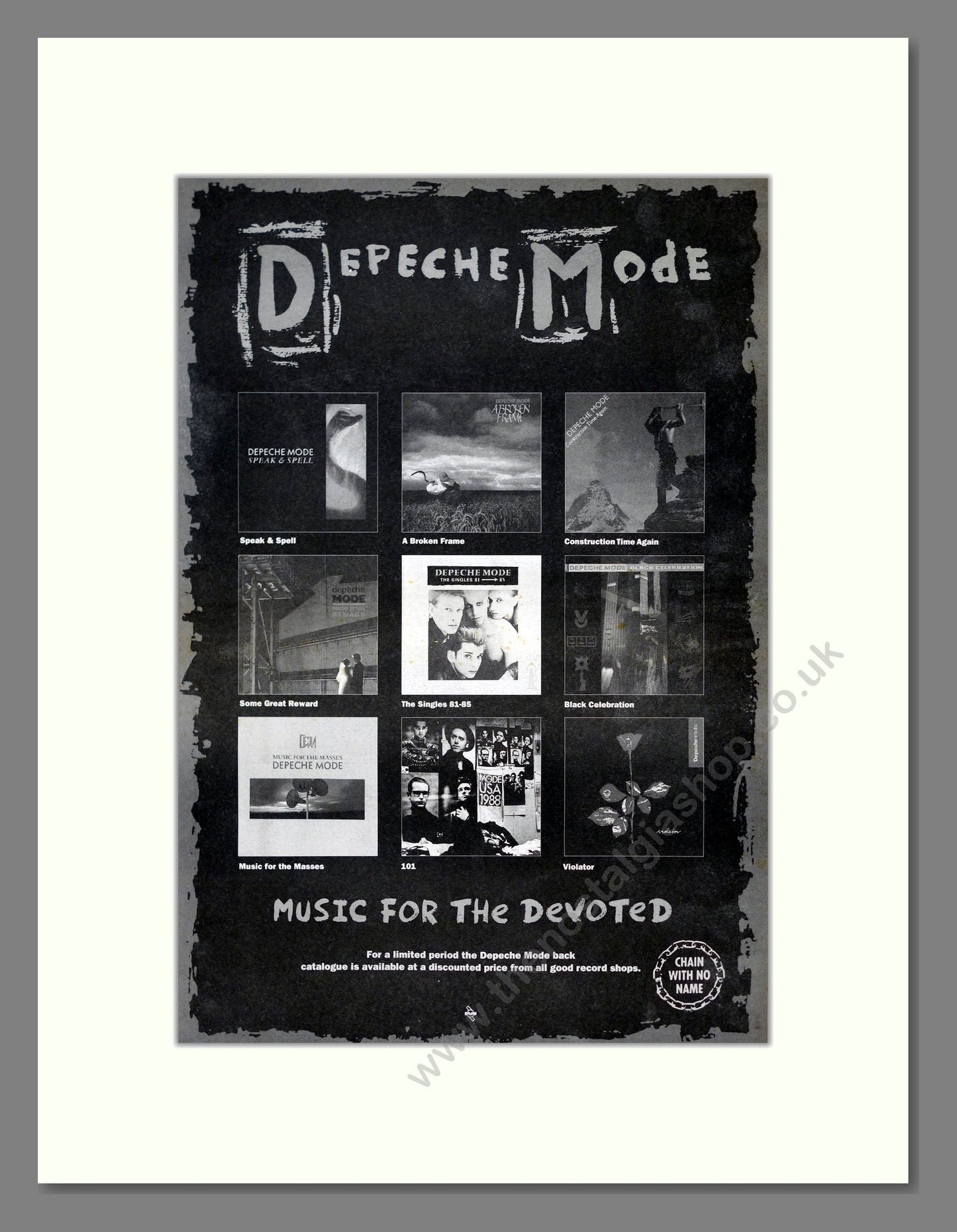 Depeche Mode - Music For The Devoted. Vintage Advert 1993 (ref AD21164)