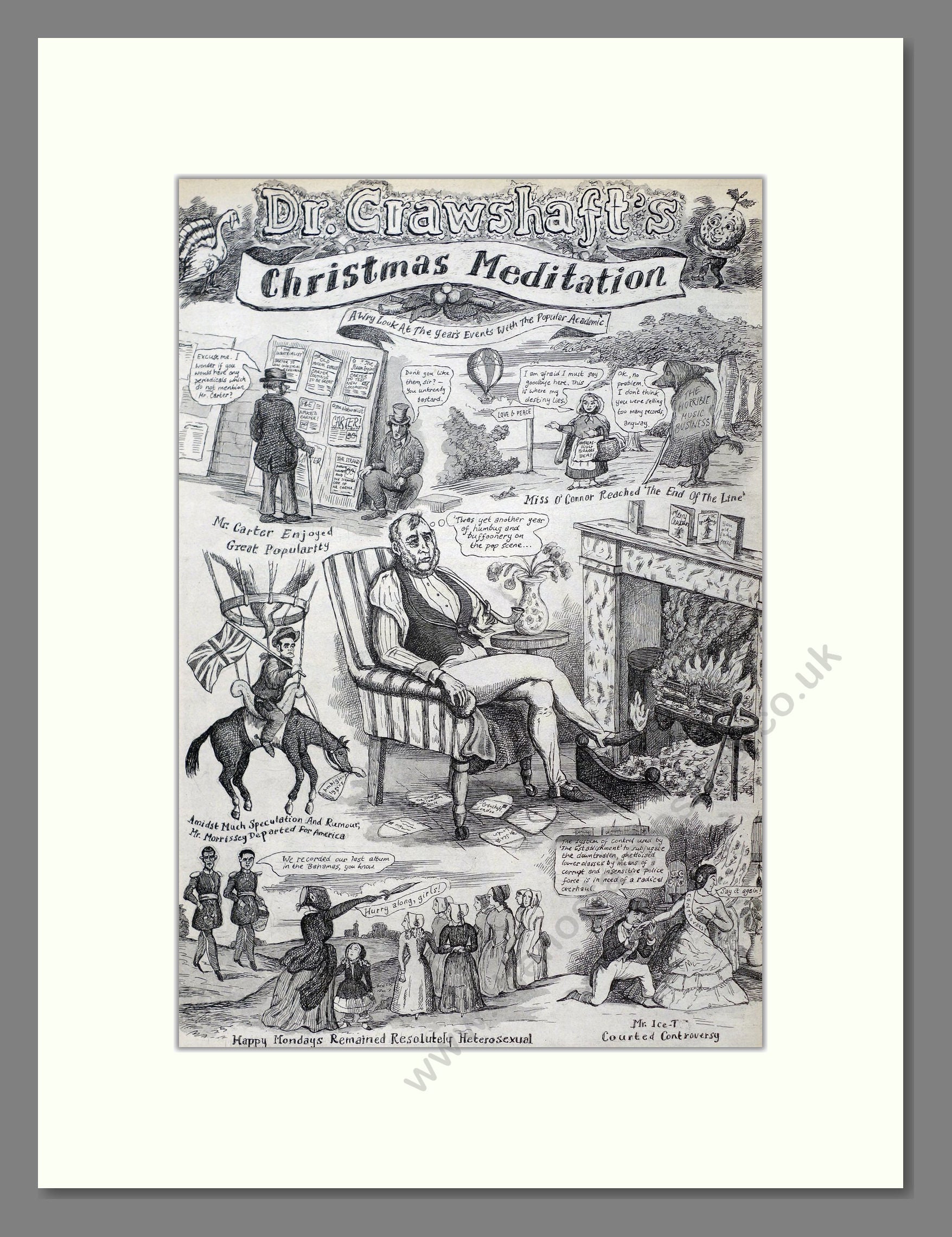 Dr Crawshaft - Christmas Meditation. Vintage Advert 1992 (ref AD21166)
