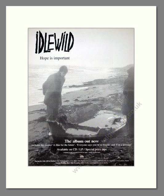 Idlewild - Hope Is Important. Vintage Advert 1998 (ref AD21169)