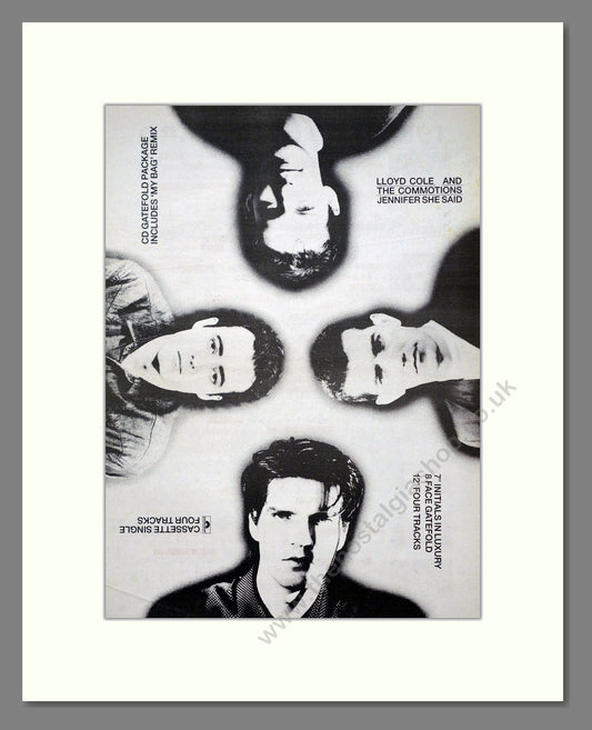 Lloyd Cole And The Commotions - Jennifer She Said. Vintage Advert 1988 (ref AD21173)