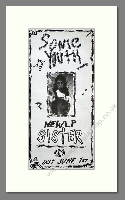 Sonic Youth - Sister. Vintage Advert 1987 (ref AD21174)