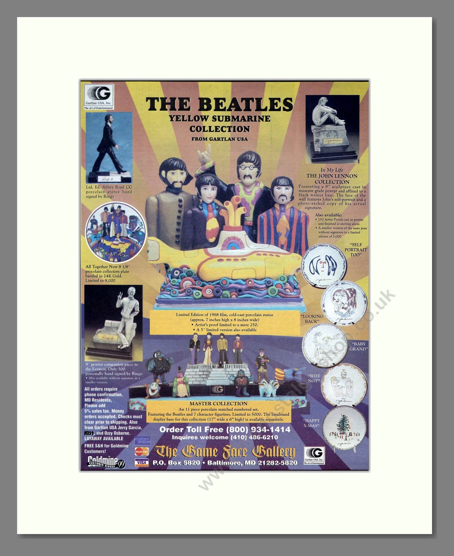Beatles (The) - Yellow Submarine Collection. Vintage Advert 1999 (ref AD21182)