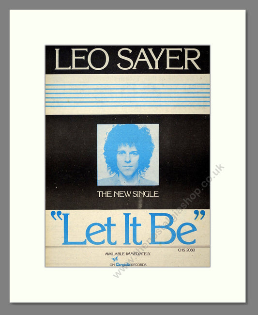 Leo Sayer - Let It Be. Vintage Advert 1975 (ref AD21184)