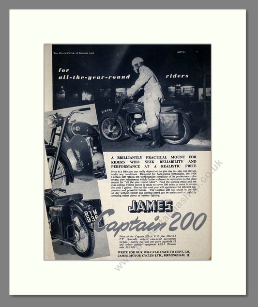 James - Captain 200. Vintage Advert 1956 (ref AD67148)