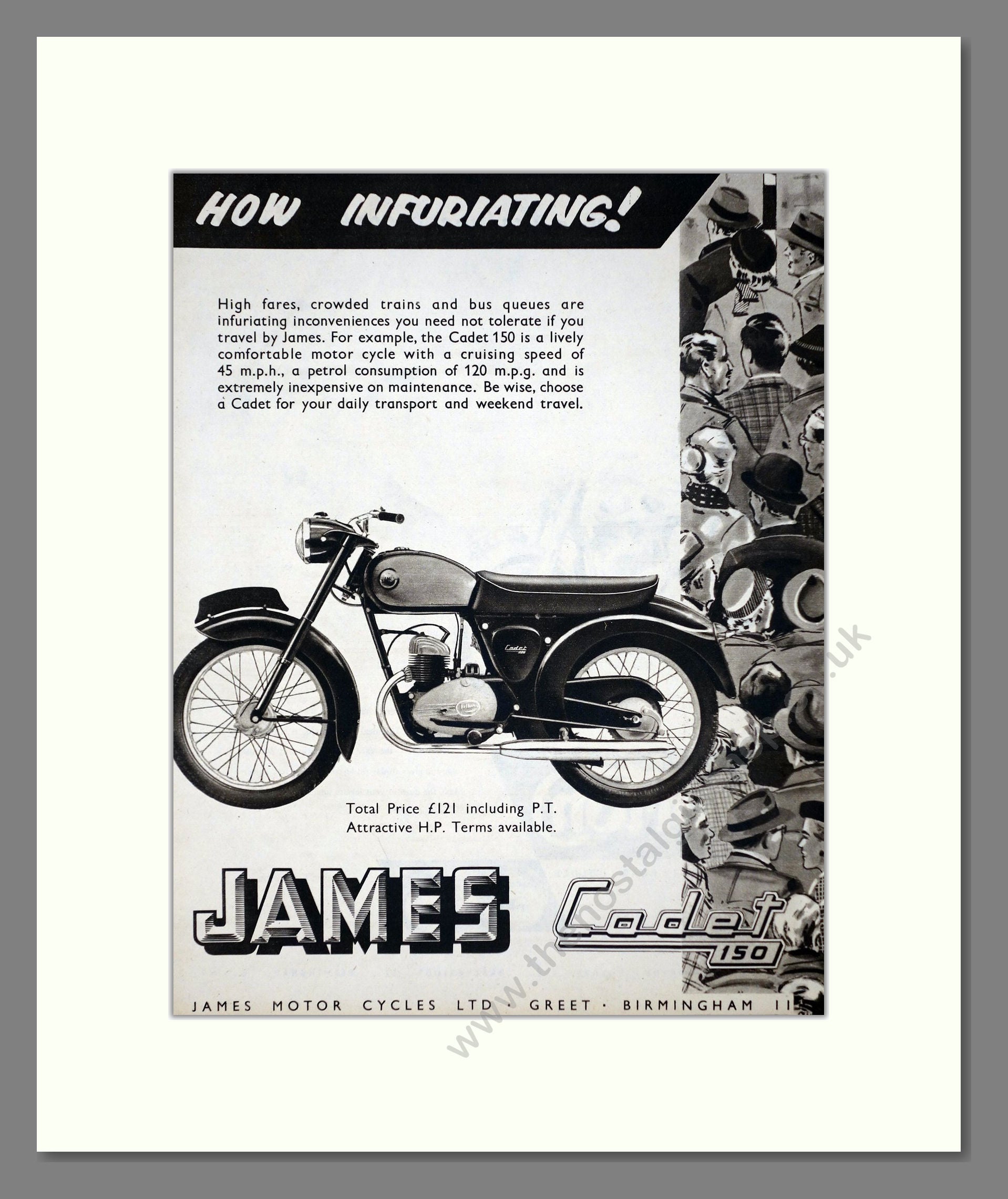 James - Cadet 150. Vintage Advert 1959 (ref AD67151)