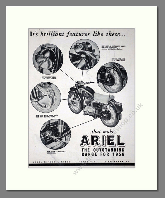 Ariel - Brilliant Features. Vintage Advert 1956 (ref AD67189)