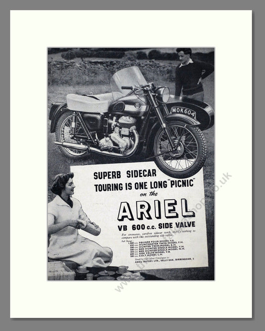 Ariel - VB600 Side Valve. Vintage Advert 1955 (ref AD67190)