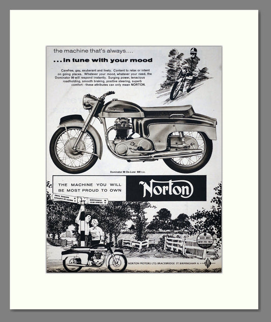 Norton - Dominator 99 De Luxe. Vintage Advert 1960 (ref AD67204)