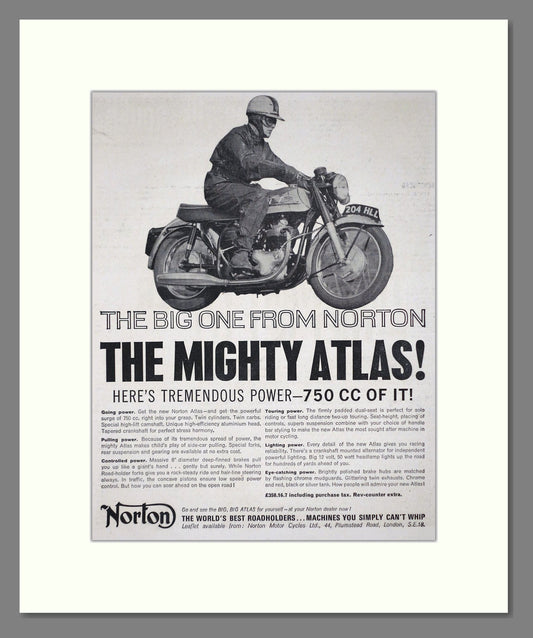 Norton - Mighty Atlas. Vintage Advert 1964 (ref AD67207)
