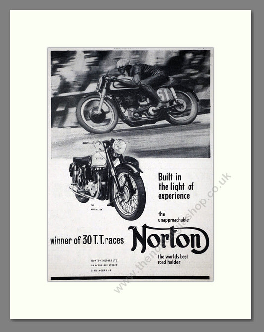 Norton - Dominator. Vintage Advert 1953 (ref AD67210)