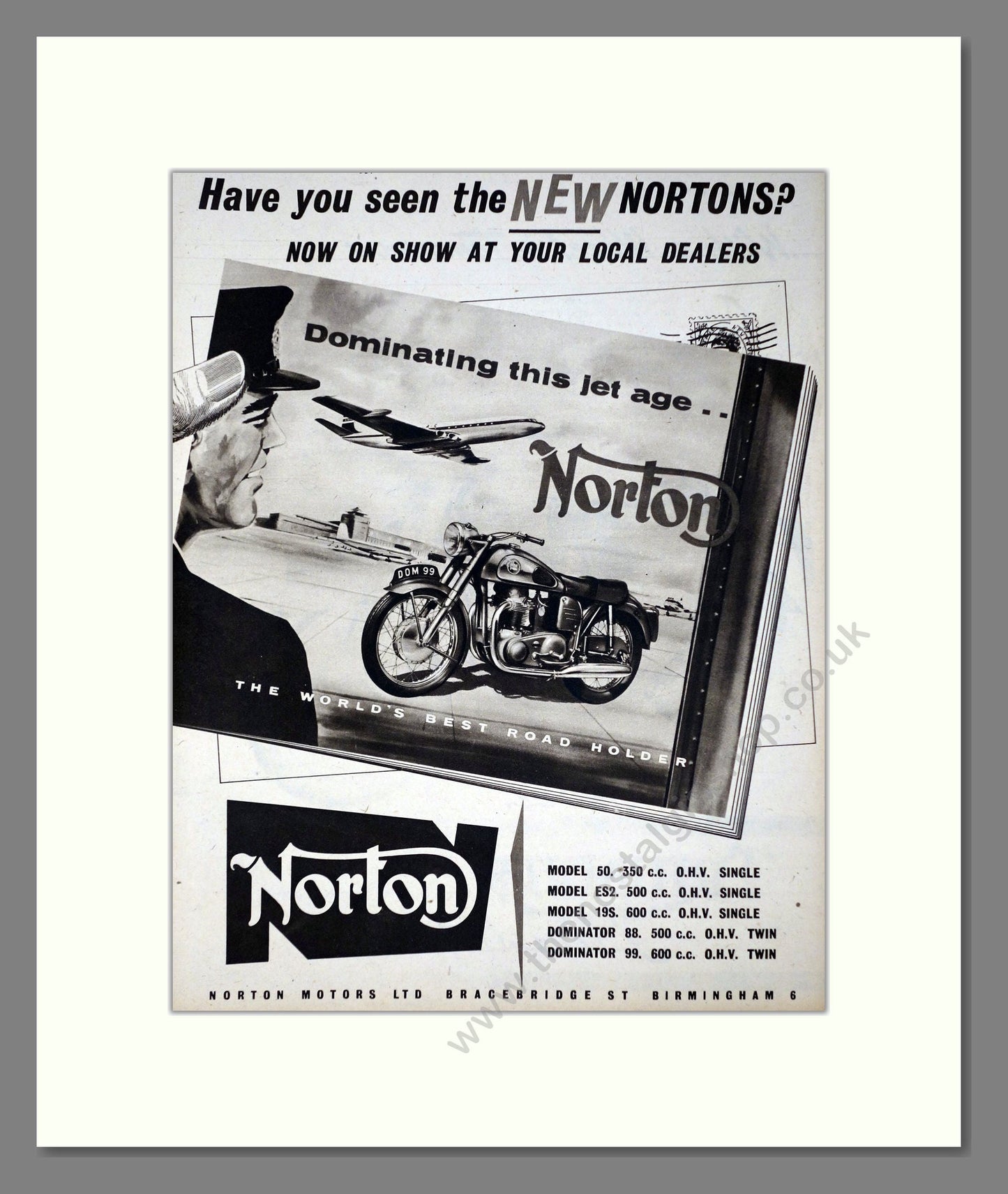 Norton - Various New Models. Vintage Advert 1957 (ref AD67215)