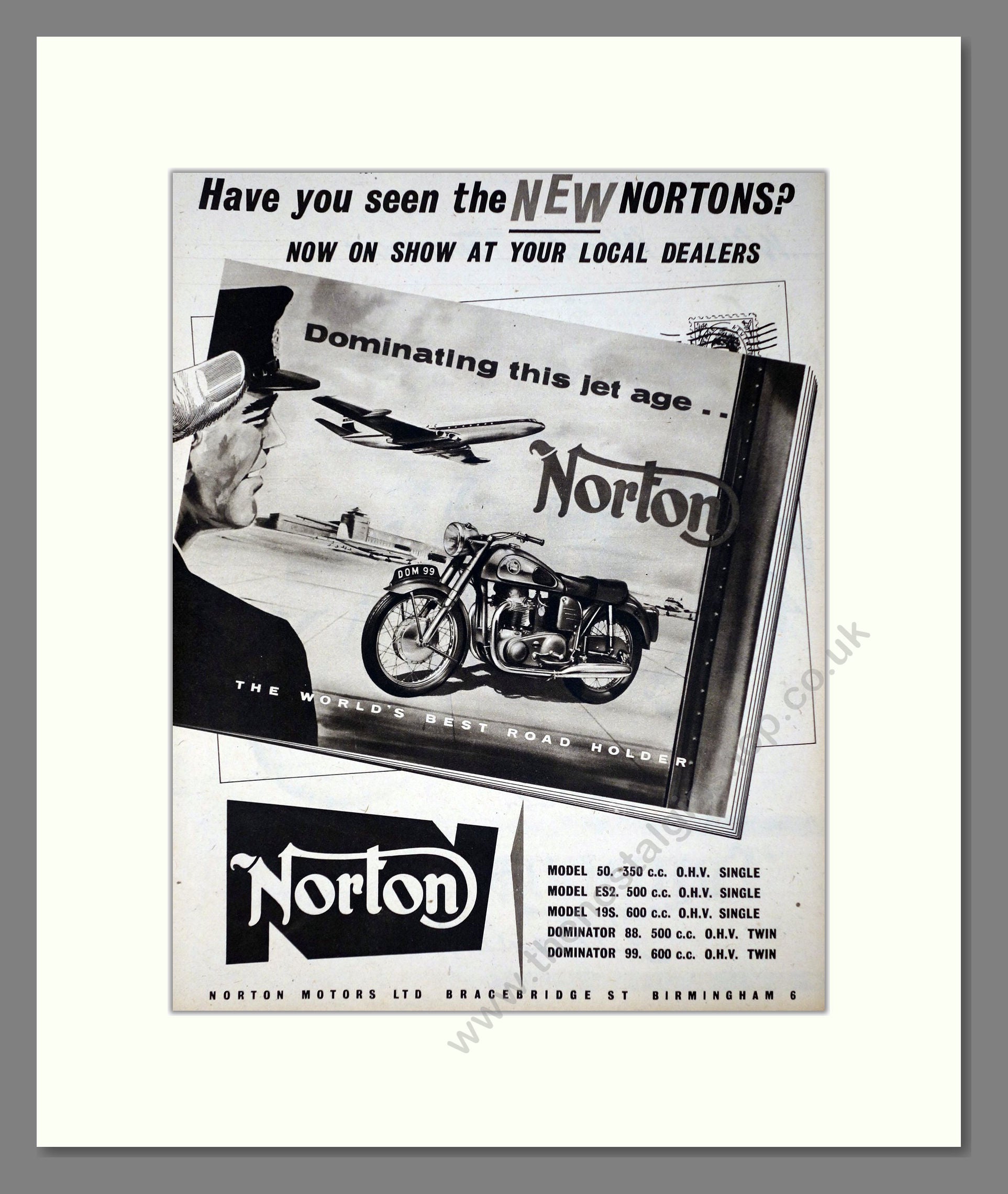 Norton - Various New Models. Vintage Advert 1957 (ref AD67215)