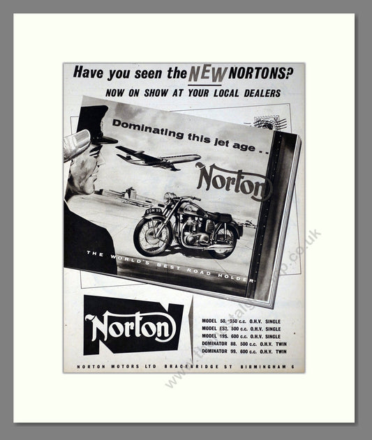 Norton - Various New Models. Vintage Advert 1957 (ref AD67215)